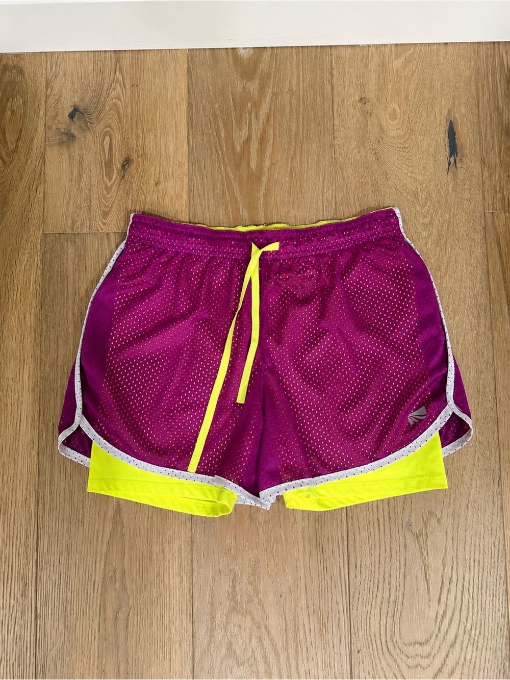 Electric Purple Mesh Running Athletic Shorts Neon Pop 80s Small